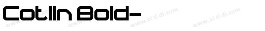 Cotlin Bold字体转换